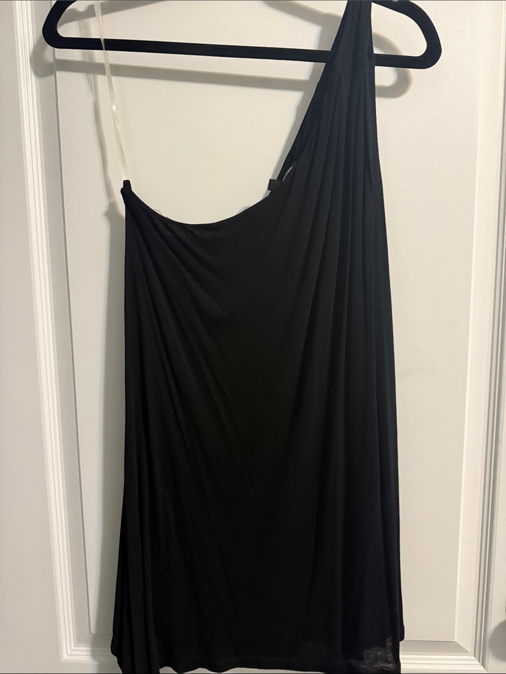Cable & Gauge Black Asymmetrical Slip Dress
